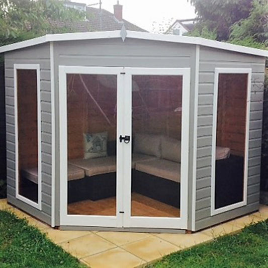Shire Barclay 8x8 Corner Summerhouse 12mm Interlock Cladding